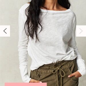 NWOT Free People Kimmi long sleeve tee